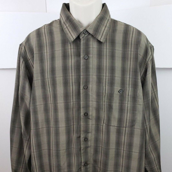 Haggar Long Sleeve Luxury Microfiber Mens Shirt XL - Picture 2 of 7